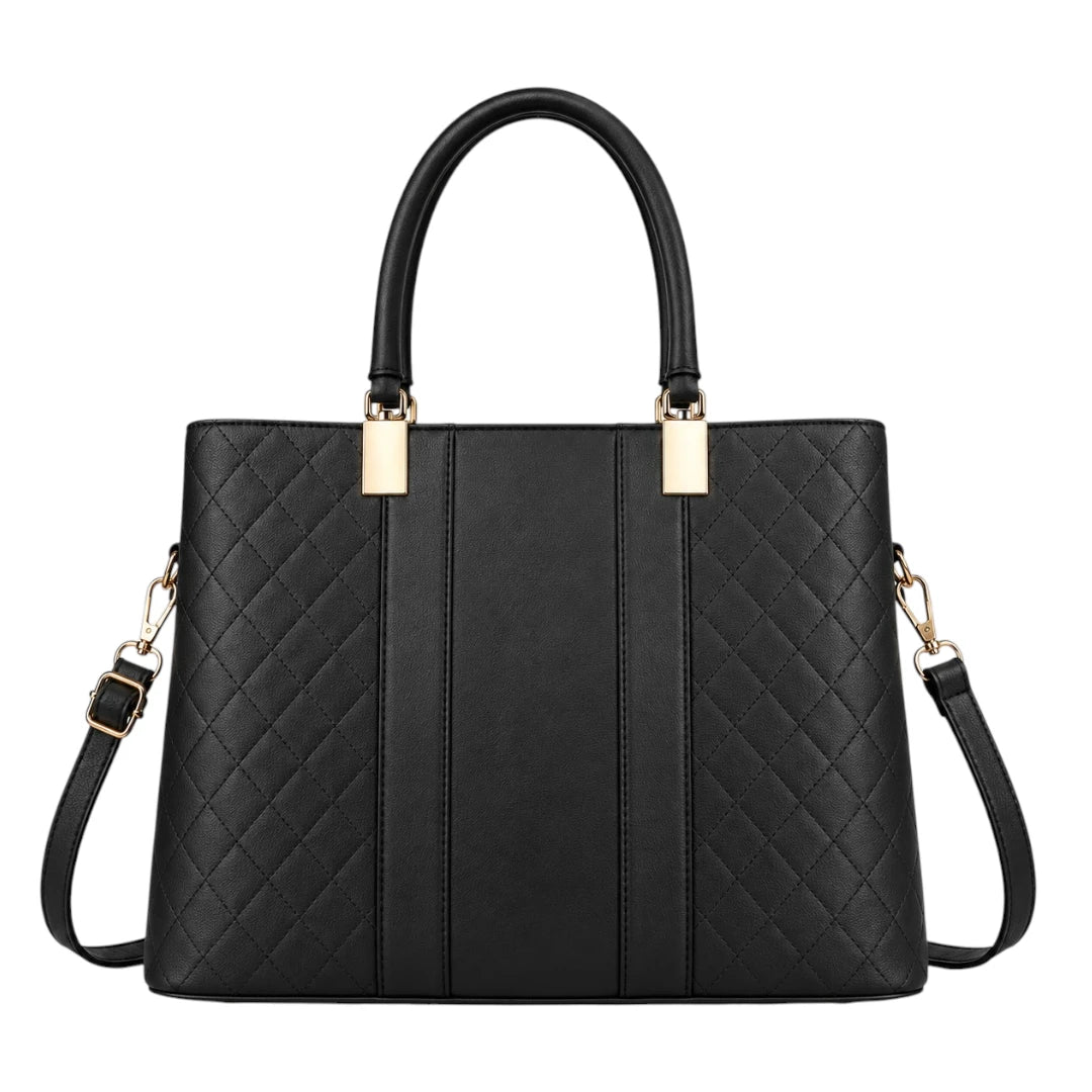 Arelzi Black Quilted Women’s Satchel Handbag
