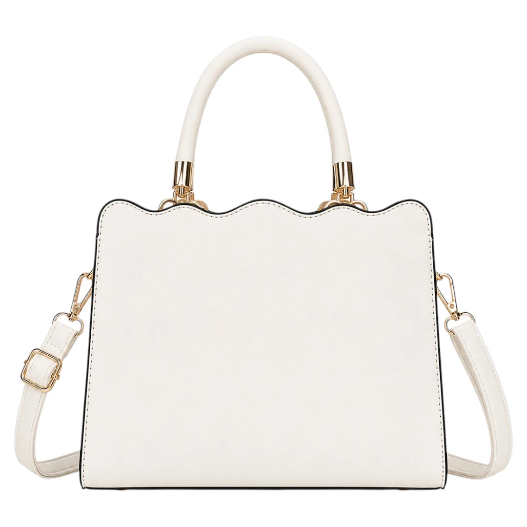 Arelzi Ivory Pearl Accent Women’s Satchel Handbag