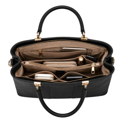 Arelzi Black Quilted Women’s Satchel Handbag