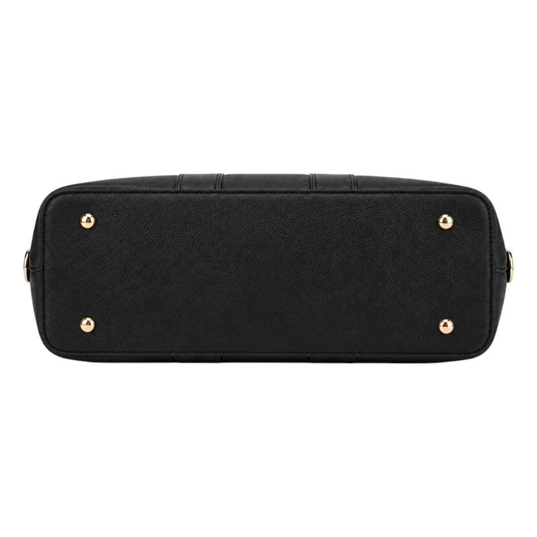 Arelzi Black Quilted Women’s Satchel Handbag