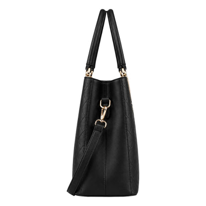 Arelzi Black Quilted Women’s Satchel Handbag