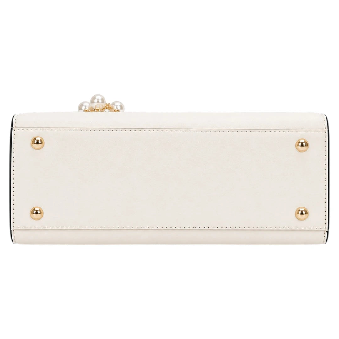 Arelzi Ivory Pearl Accent Women’s Satchel Handbag