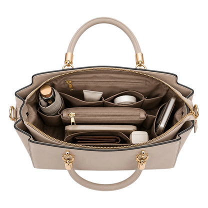 Arelzi Modern Beige Women’s Satchel Handbag